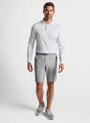 Peter Millar Men's Solid Performance Long-Sleeve Jersey Polo White