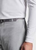 Peter Millar Men's Solid Performance Long-Sleeve Jersey Polo White